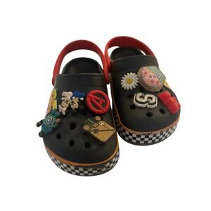 Crocs Kids C11 Lightning McQueen Cars Disney Pixar Clogs + Rare Jibbitz Charms